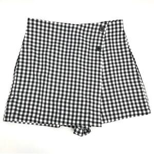 Rihoas Black White Check Skort XS High Waist
